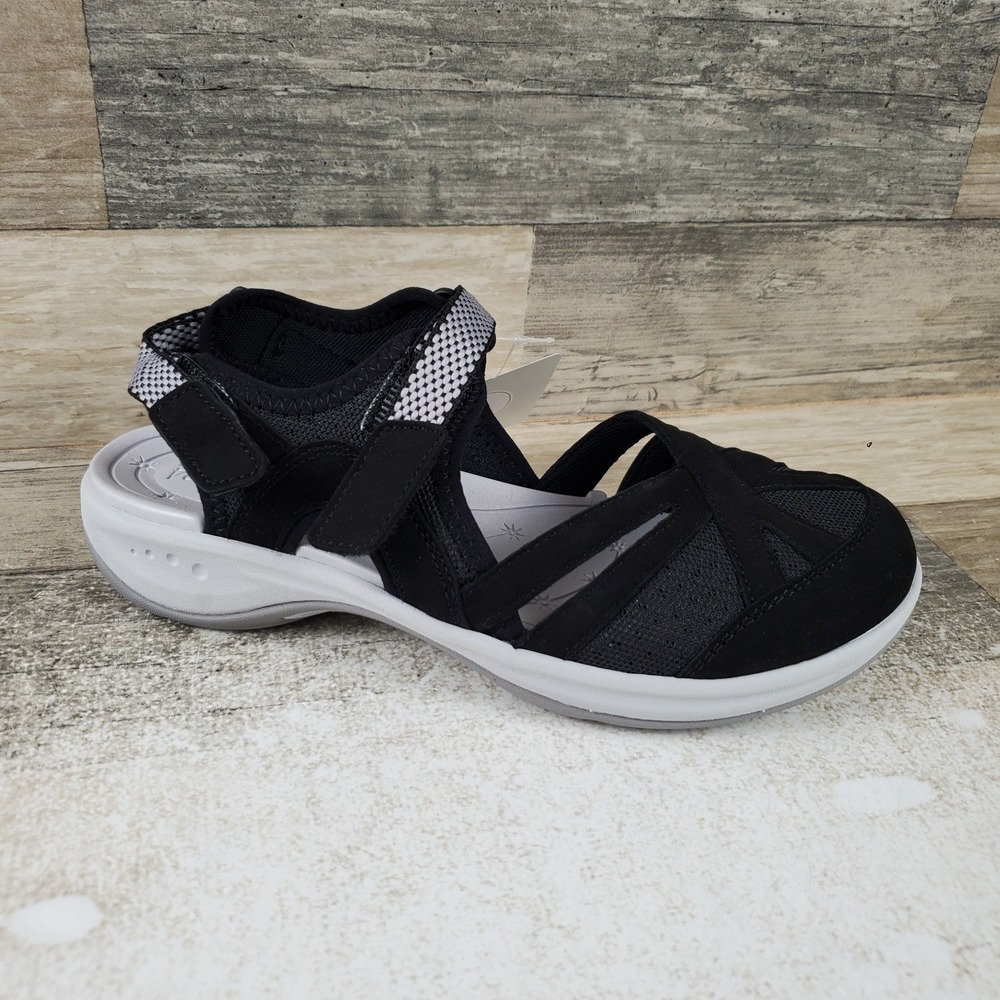 Easy Spirit Esplash Womens Hiking Sandal Sz 6.5 M Black Mesh Close Toe Slingback